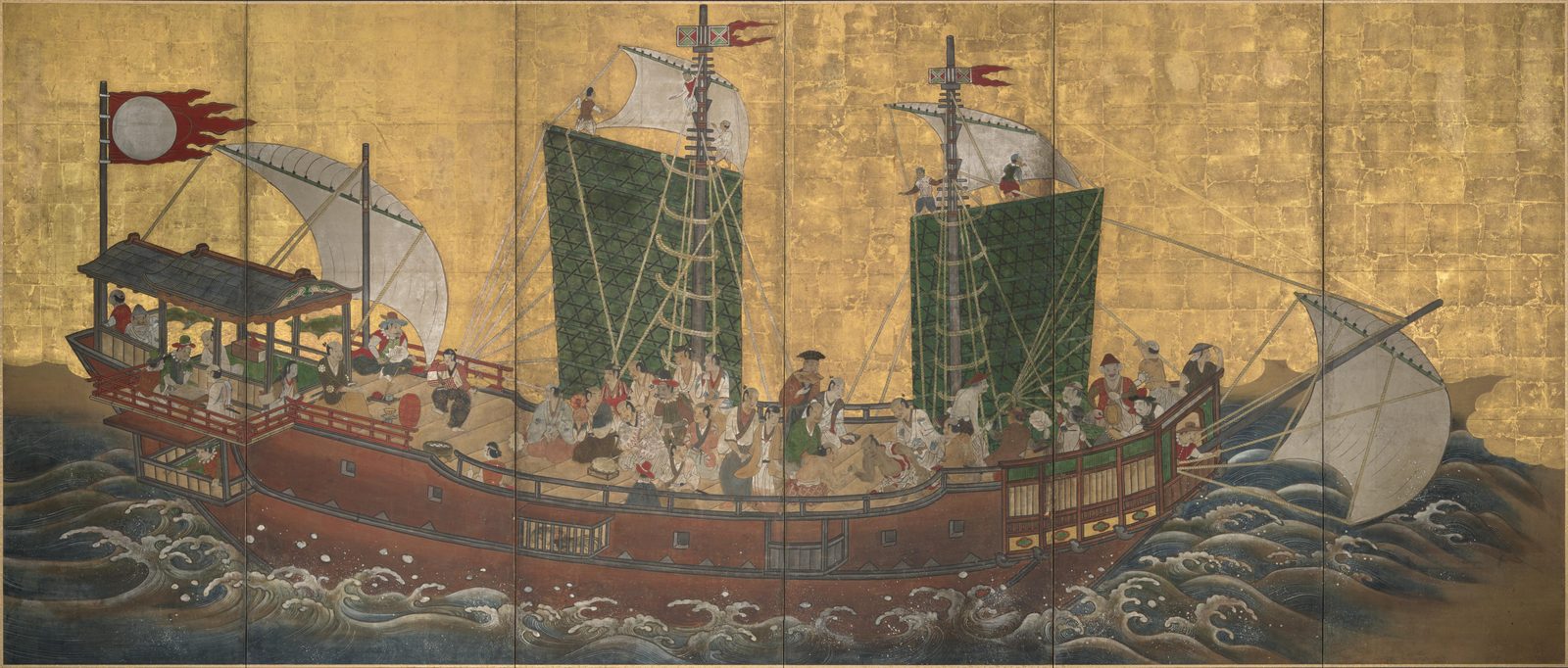 A Japanese red-seal trading ship crewed by both Japanese and Portuguese sailors, the licensed maritime trade the English tried to join