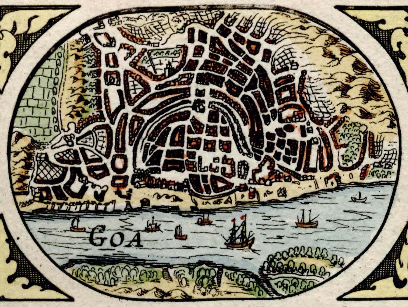 A city view of Goa, the Portuguese capital in India, where ships bound for Lisbon waited on the turn of the year