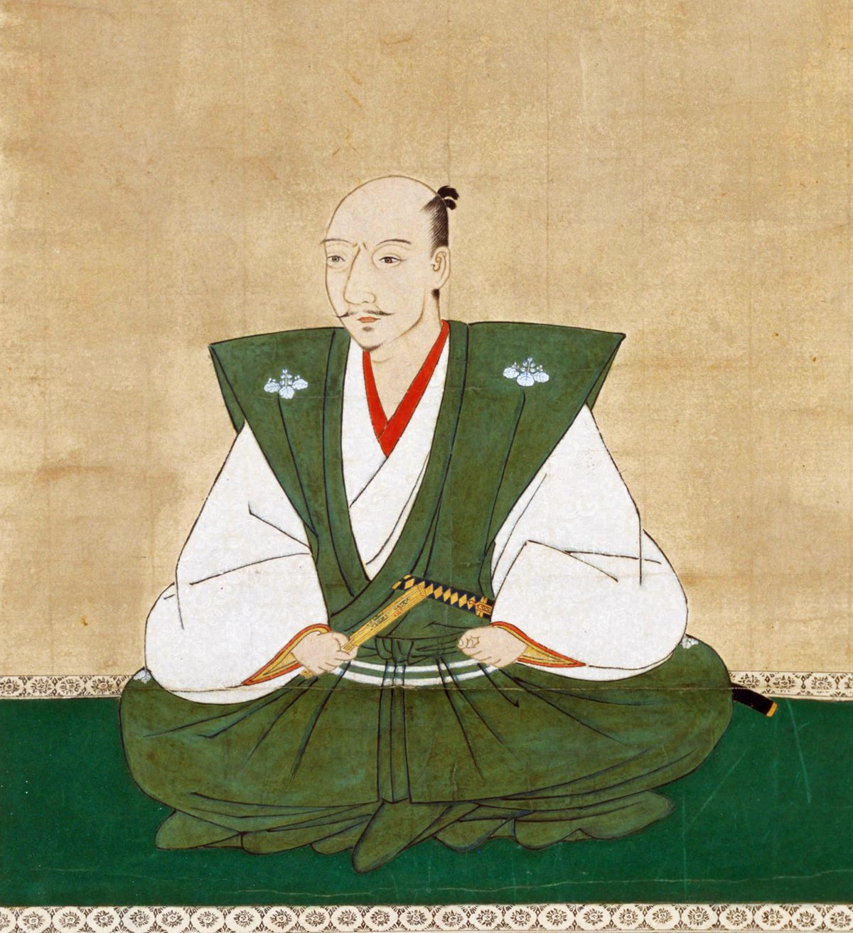 織田信長像。正装姿の肖像画、16世紀