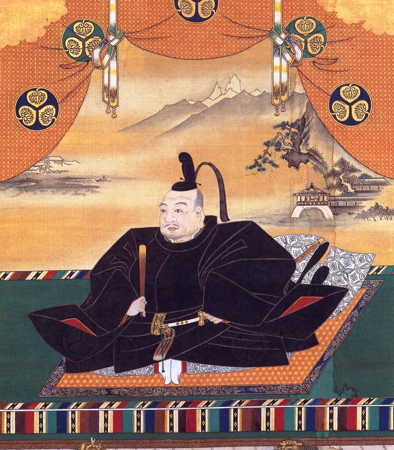 Portrait of Tokugawa Ieyasu in formal dress by Kanō Tan'yū