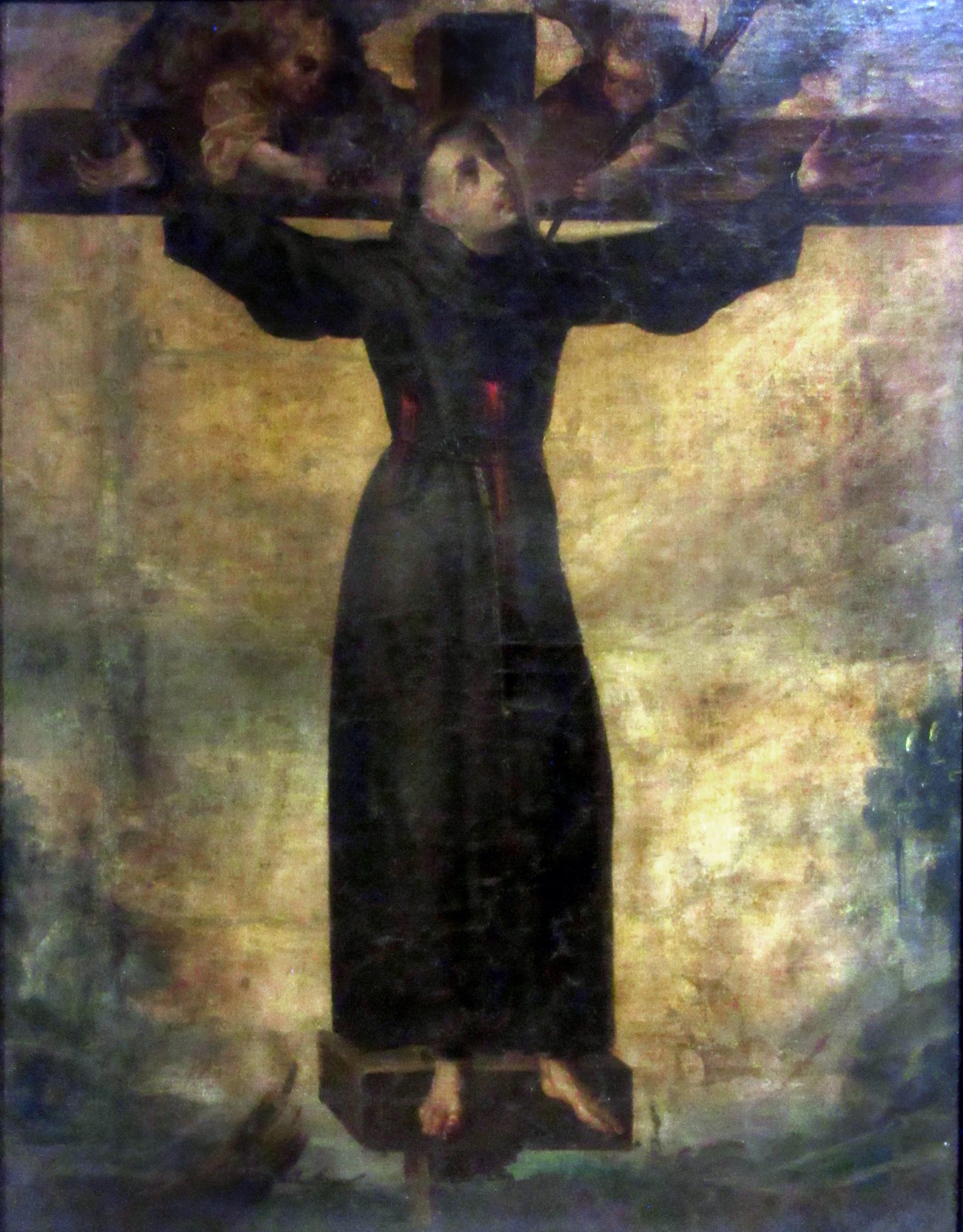 Pintura do século XVII de Felipe de Jesús, o passageiro do San Felipe que foi o primeiro dos vinte e seis a morrer e se tornou o primeiro santo nascido no México